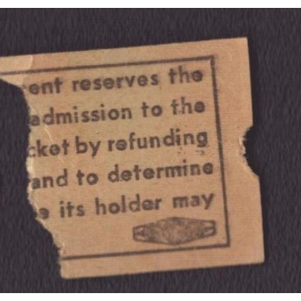 Vintage Ritz Theater Ticket Stub Anniston Alabama Globe Ticket Co Movie Ephemera - Picture 2 of 2